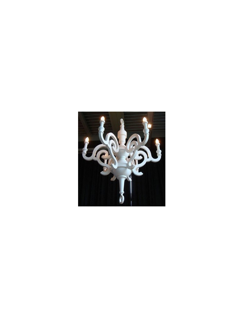 Paper Chandelier pendant lamp Moooi white color with detail