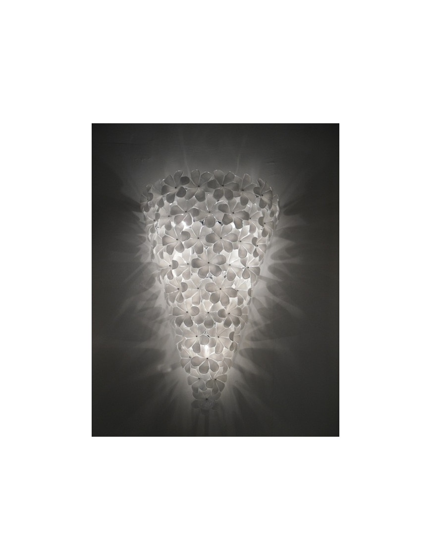 Ipe Cavalli alwin wall lamp white color front view Ipe Cavalli alwin wall lamp white color front view