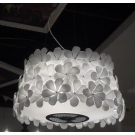 Cycas alwin pendant lamp white color front view