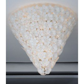 Alwin ceiling lamp conical white color C front view