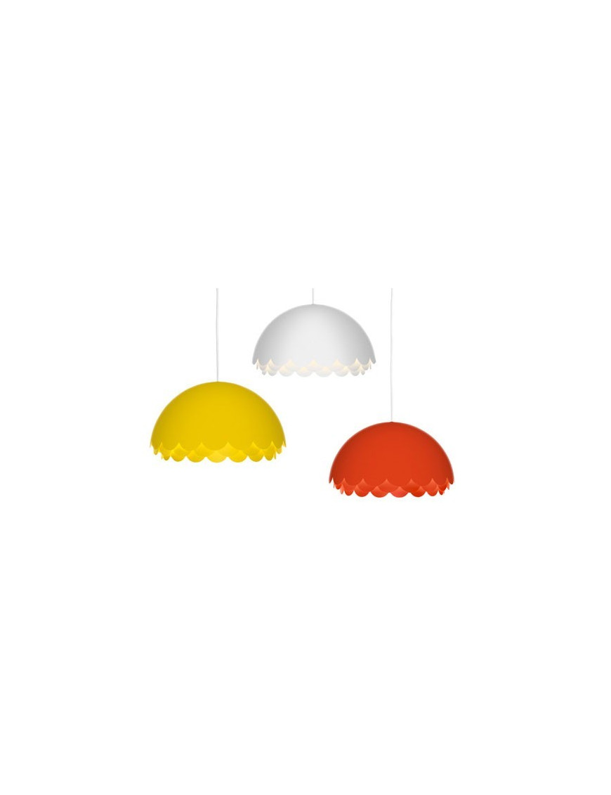 Bloom pendant lamp Zero orange color / white color/ yellow color side view Bloom pendant lamp Zero orange color / white color/ yellow color side view