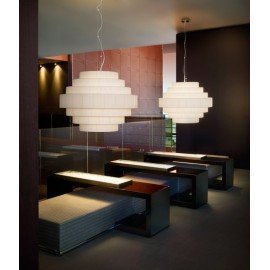 Mos pendant lamp Bover white color S side view