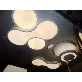 Ceiling lamp Ocho 2 LEDS-C4 white color back view