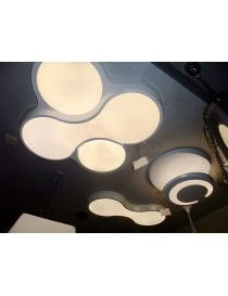 Ceiling lamp Ocho 2 LEDS-C4 white color back view