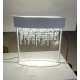 OLA cystal luxurious table lamp Masiero white color front view