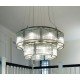 Stilio chandelier 2 tier Licht im Raum silver color Diam 79cm front view