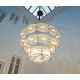 Stilio chandelier 2 tier Licht im Raum gold color Diam 90cm front view