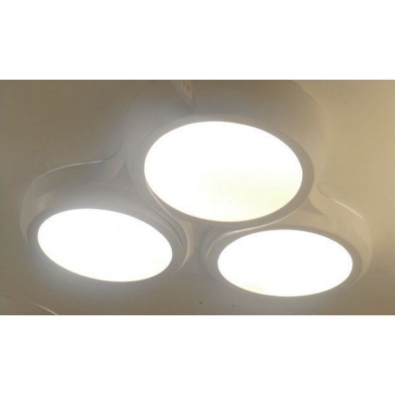 Ceiling lamp Ocho 3 LEDS-C4 white color front view