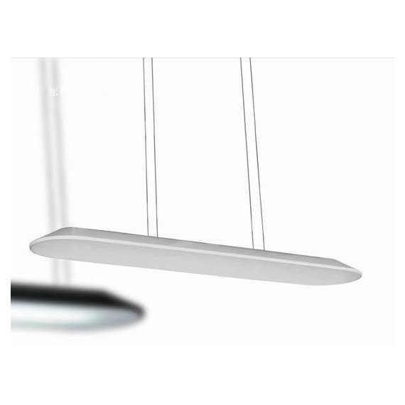 Float linear pendant lamp Artemide silver color / white color with detail