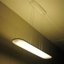 Float linear pendant lamp Artemide white color L front view