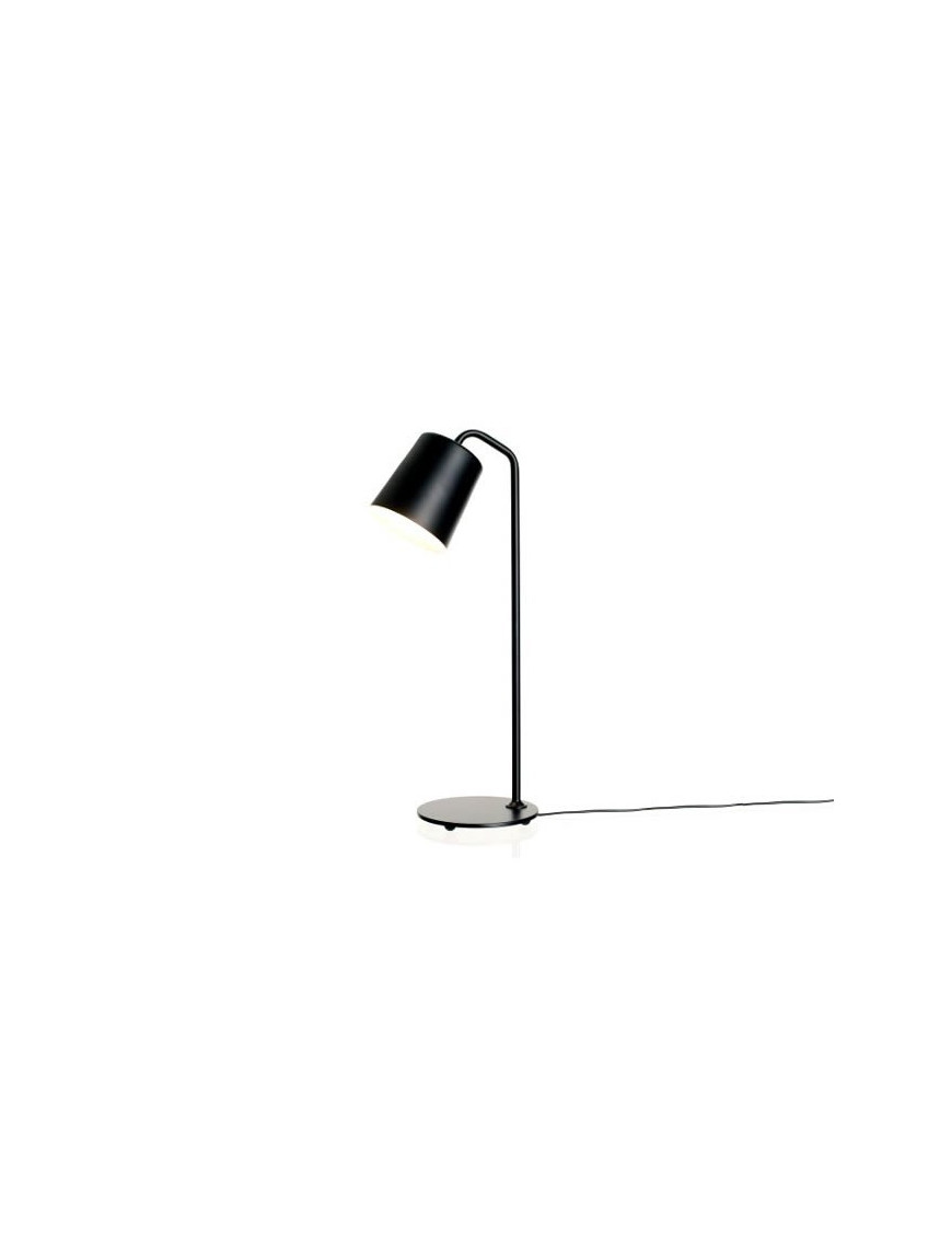 Hide design table lamp Zero black color front view