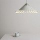 Shade LED pendant lamp Christopher Moulder white color front view