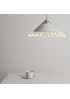 Shade LED pendant lamp Christopher Moulder white color front view