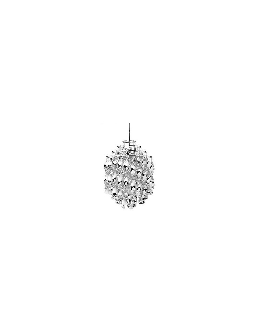 Spiral SP 01 pendant lamp Verpan silver color front view Spiral SP 01 pendant lamp Verpan silver color front view