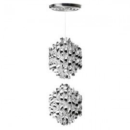 Spiral SP2 ceiling or pendant lamp Verpan silver color front view