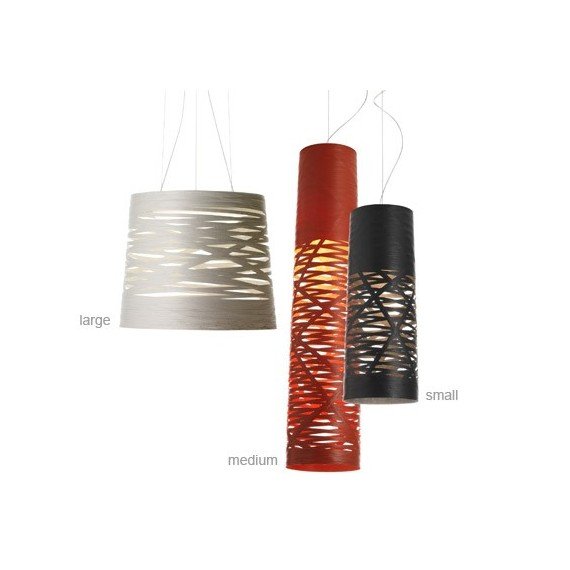 Tress pendant lamp long cylinder model Foscarini white color / red color / black color S / M / L