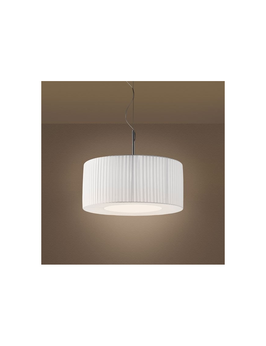 Cilindro Pleated Pendant lamp Modoluce bordeaux color front view