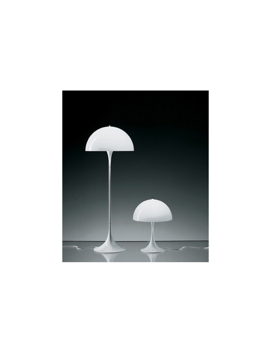 Panthella floor lamp Verpan white color front view