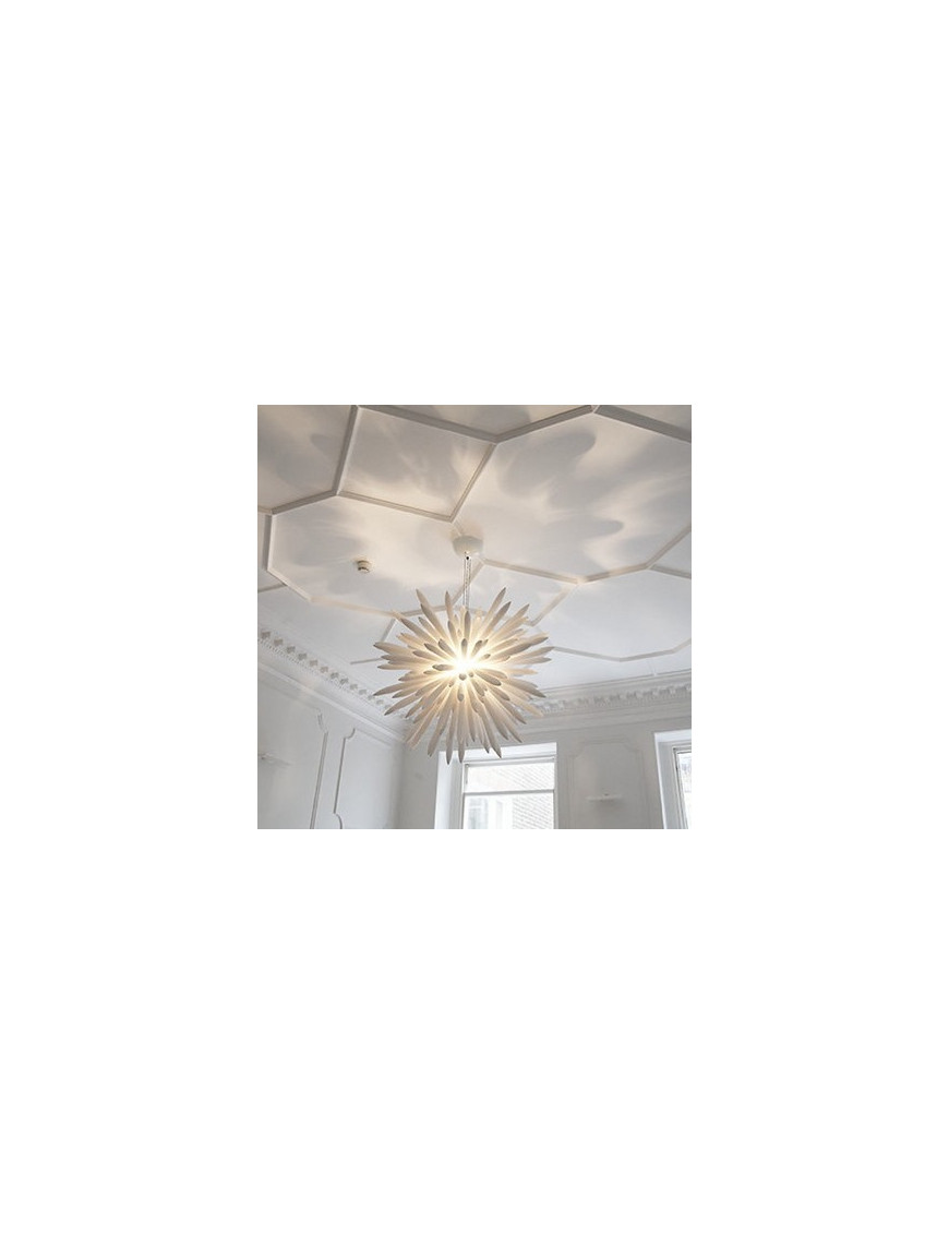 Kou chandelier white color Diam 80cm front view Kou chandelier white color Diam 80cm front view