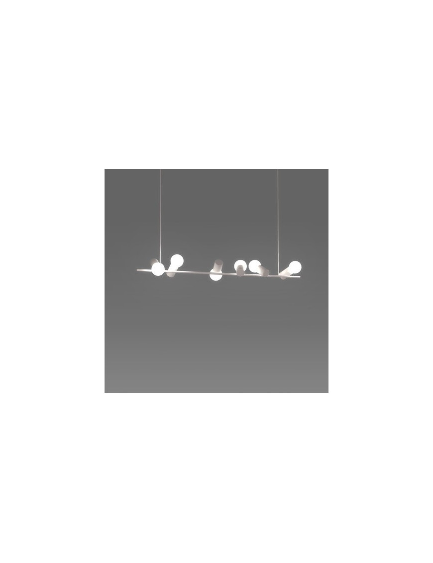 Bird pendant lamp white color Model 1m front view Bird pendant lamp white color Model 1m front view