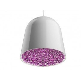 Can can pendant lamp Flos white/fuchsia color front view