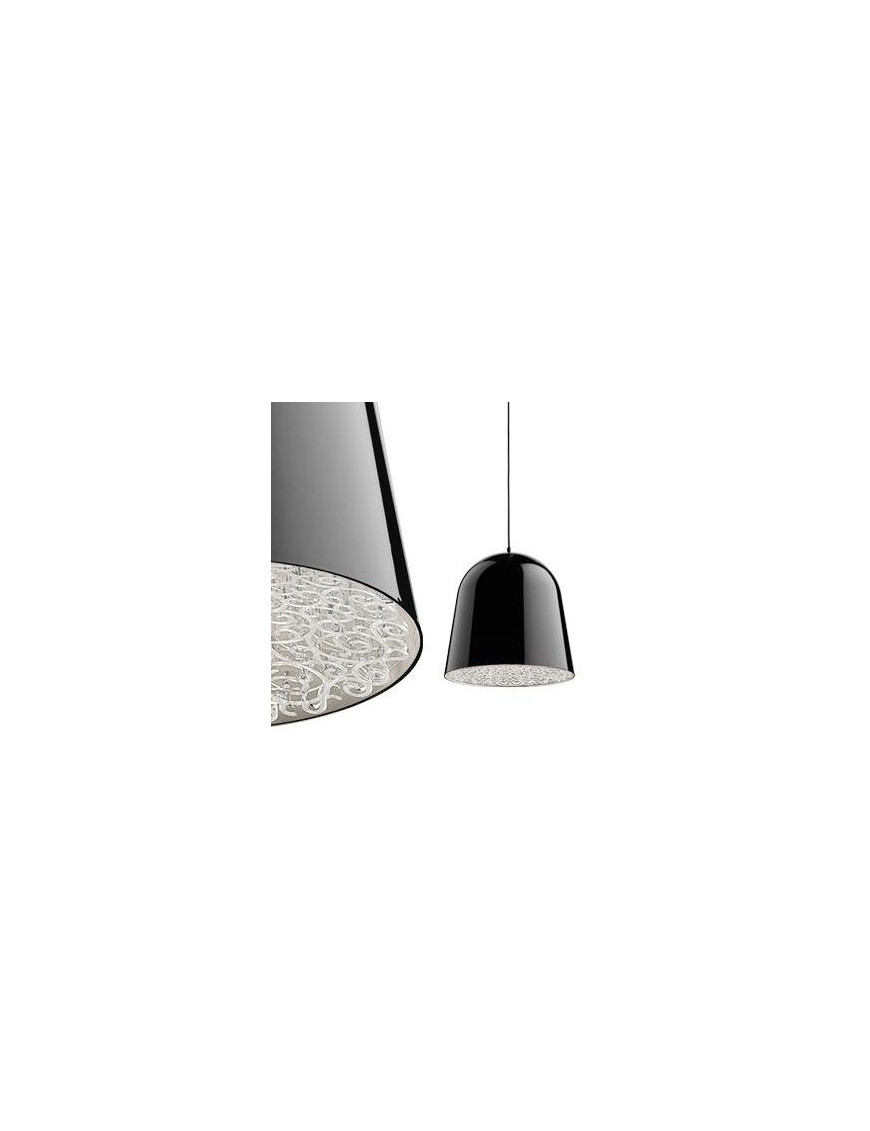 Can can pendant lamp Flos black/transparent color front view Can can pendant lamp Flos black/transparent color front view