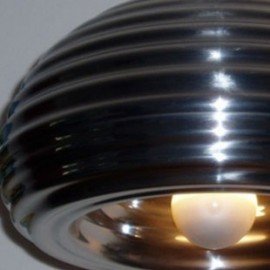 Splugen Brau pendant lamp Flos chrome color with detail