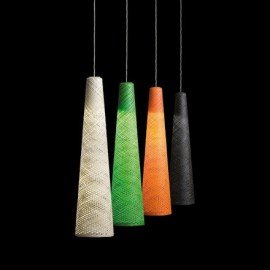 Wind long pendant lamp Vibia white color / green color / orange color / black color front view