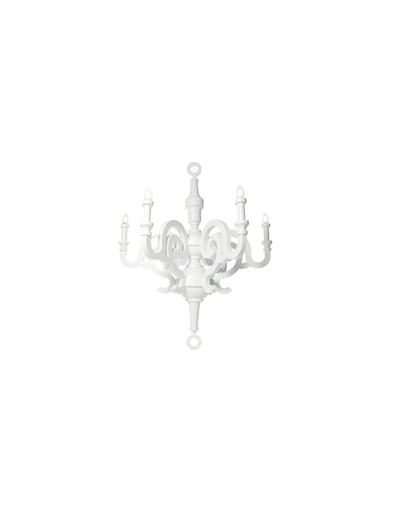 Paper Chandelier pendant lamp Moooi white color front view Paper Chandelier pendant lamp Moooi white color front view