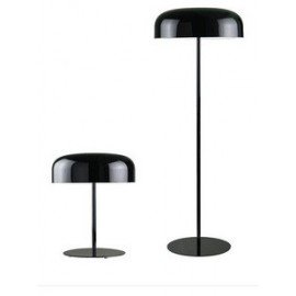 Canopy floor lamp Oluce black color front view