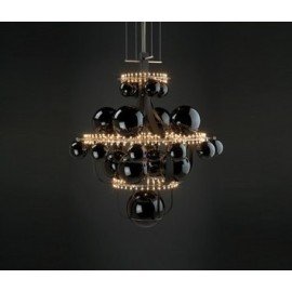 Royal BB Luxury Chandelier Quasar black color front view