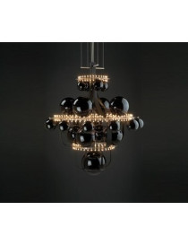 Royal BB Luxury Chandelier Quasar black color front view
