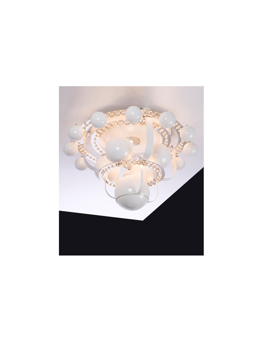 Royal BB Luxury Ceiling lamp Quasar white color M front view