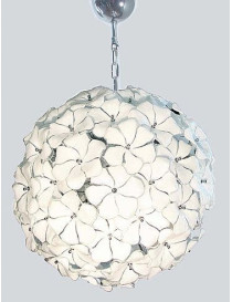 Flower Chandelier Muralight white color front view