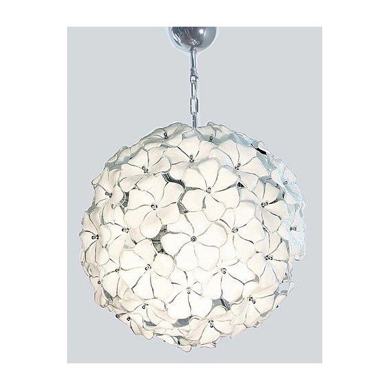 Flower Chandelier Muralight white color front view