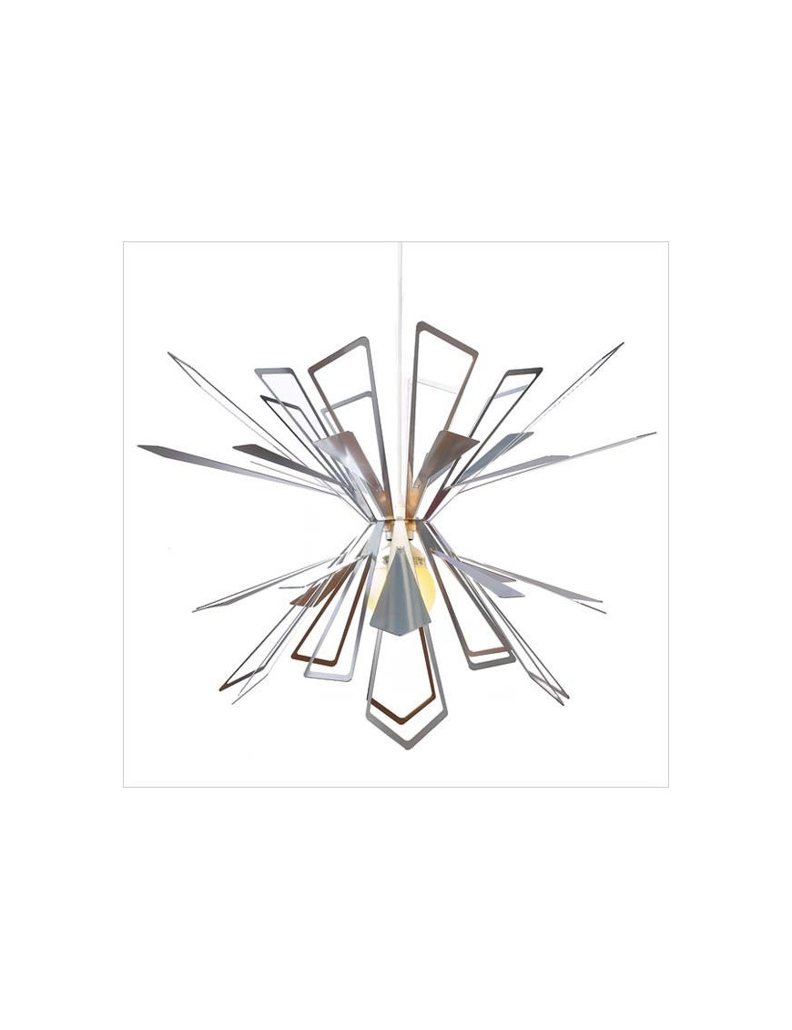 Bendant pendant Lamp Mio chrome color front view Bendant pendant Lamp Mio chrome color front view