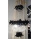 BIRD Chandelier green black color with detail
