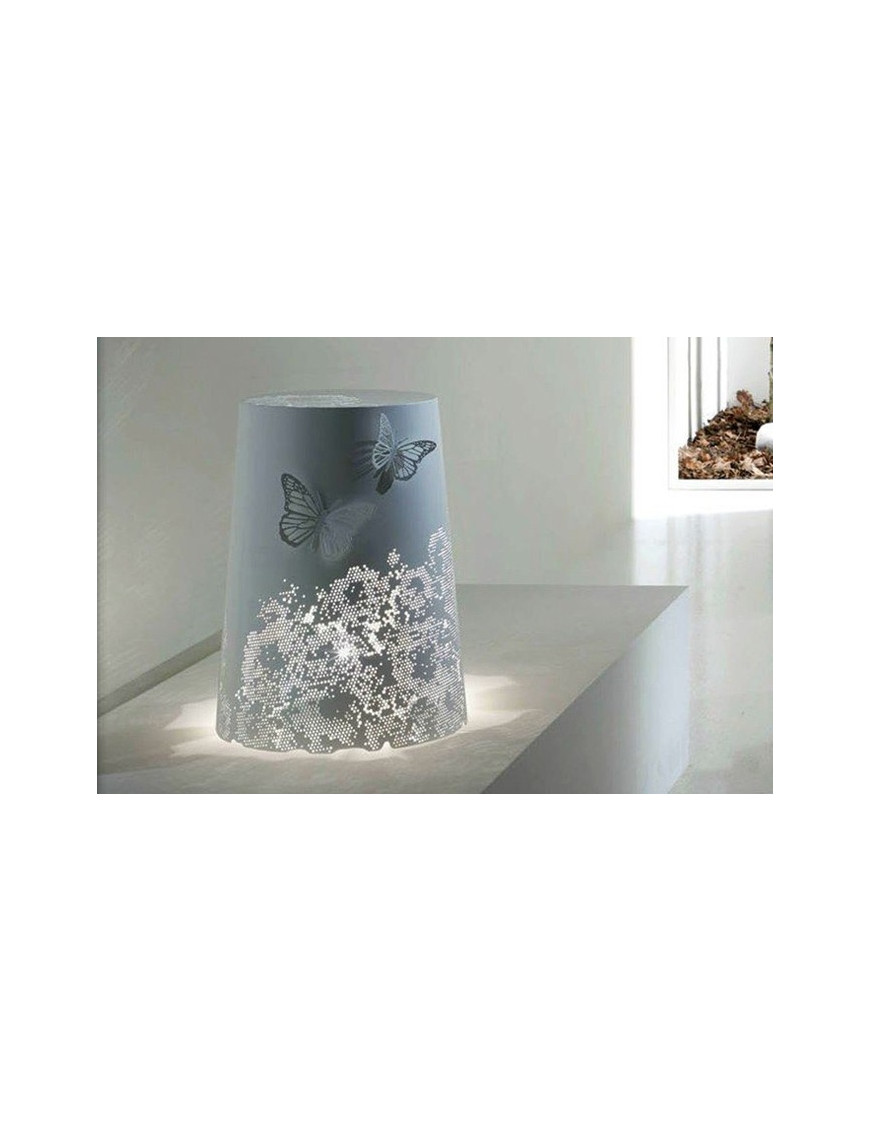 Central park table lamp Karman green grey color front view Central park table lamp Karman green grey color front view