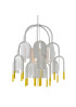 Rhizome pendant lamp Arturo Alvarez white / yellow color front view