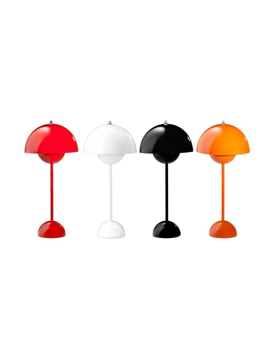 Flowerpot table lamp And Tradition red color / white color / black color / orange color front view Flowerpot table lamp And Tradition red color / white color / black color / orange color front view