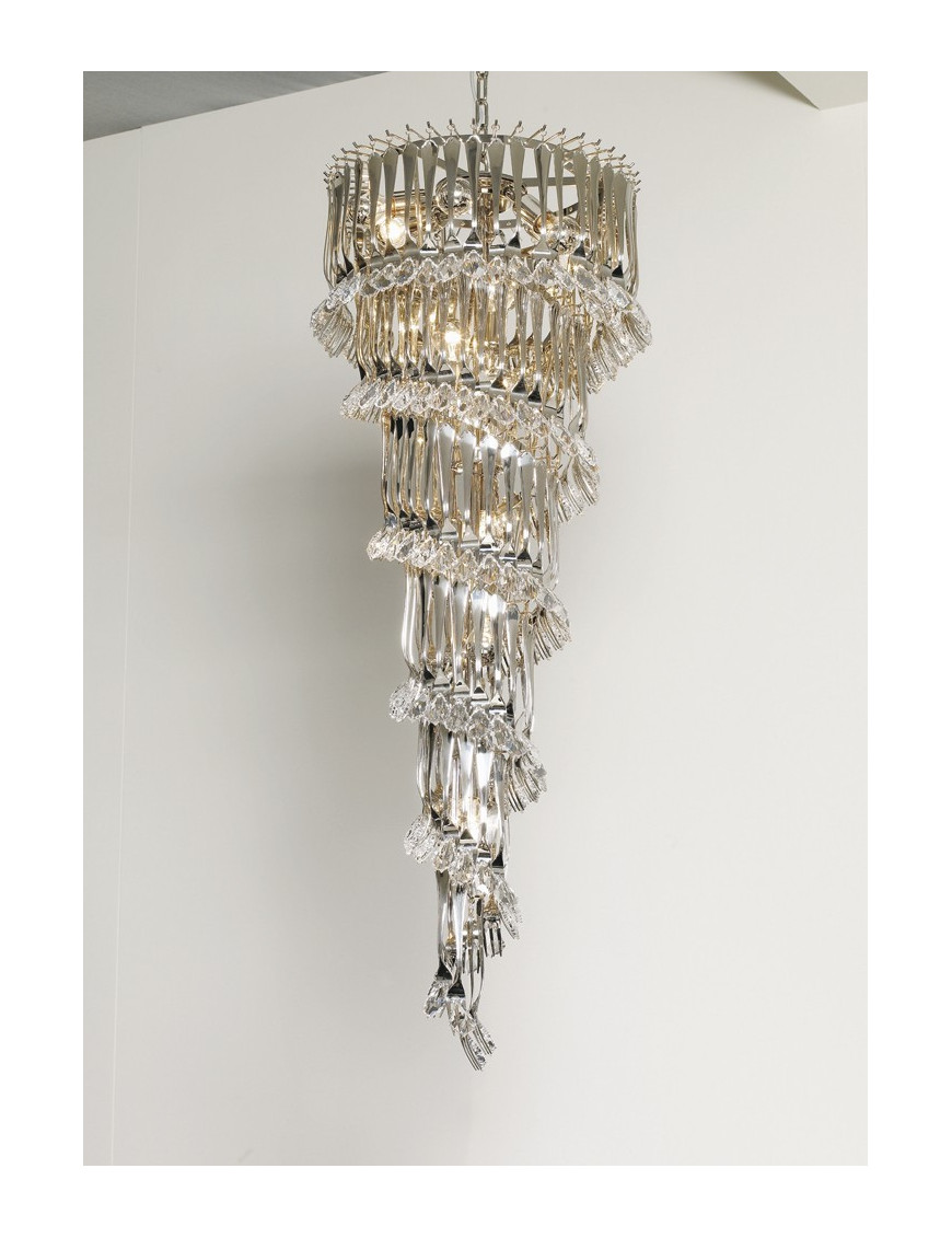 BRENDAN Chandelier silver color front view BRENDAN Chandelier silver color front view