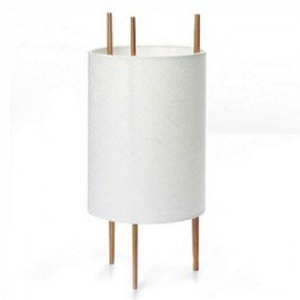 Cylinder table lamp Dezignlover white color front view