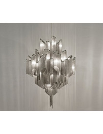 Stream Chandelier Terzani nickel color D60cm front view