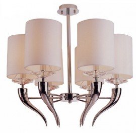 Loving arms round Chandelier Ilfari white color front view