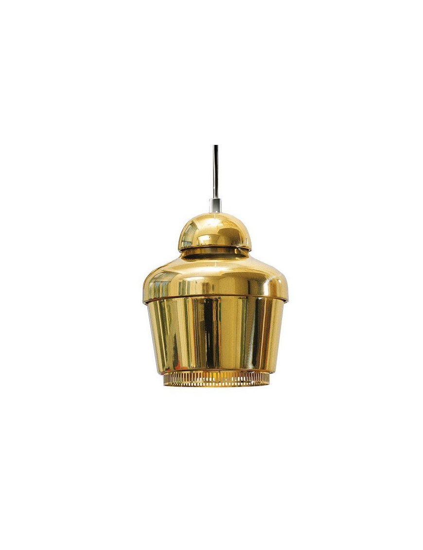 Golden Bell A330 Pendant Lamp Artek gold color front view