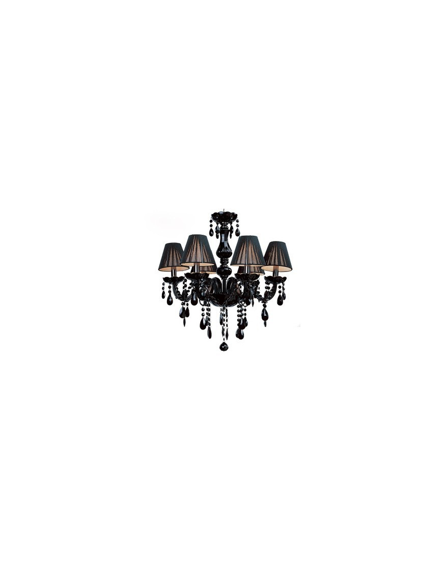 Baroque pendant lamp black color front view