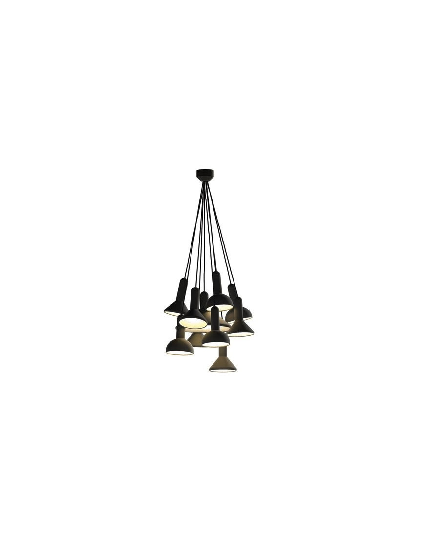 Torch Group Burch pendant lamp Established and sons black color Group 10 front view Torch Group Burch pendant lamp Established and sons black color Group 10 front view
