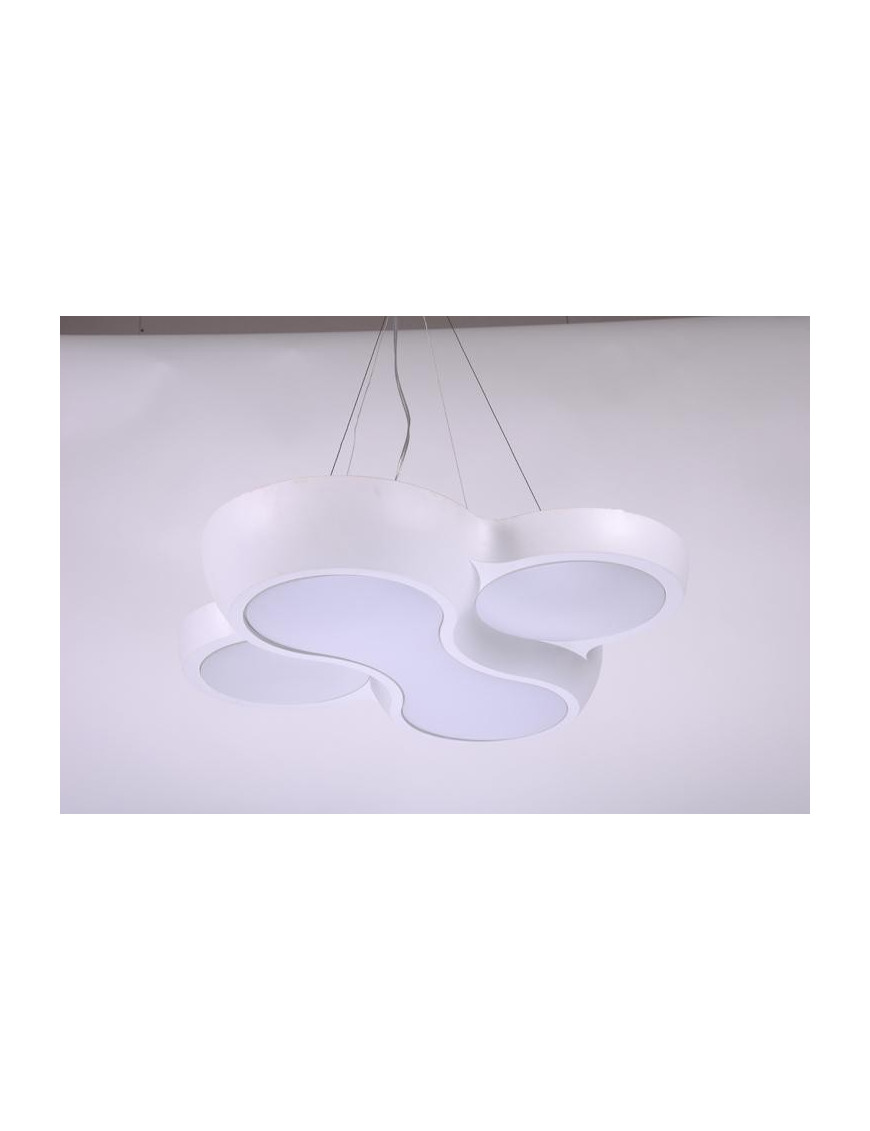 Pendant lamp Ocho 4 LEDS-C4 white color front view Pendant lamp Ocho 4 LEDS-C4 white color front view