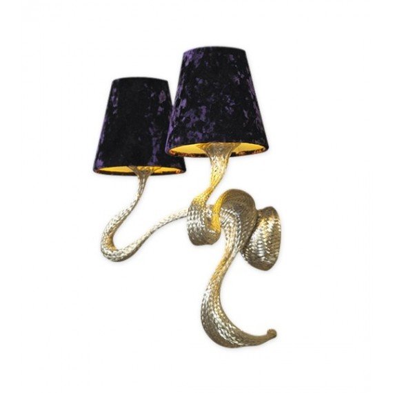 Ode 1647 wall lamp Jacco Maris Design purple color 2 arms side view