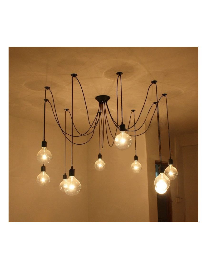 Edison style Chandelier Pottery Barn black color with detail Edison style Chandelier Pottery Barn black color with detail